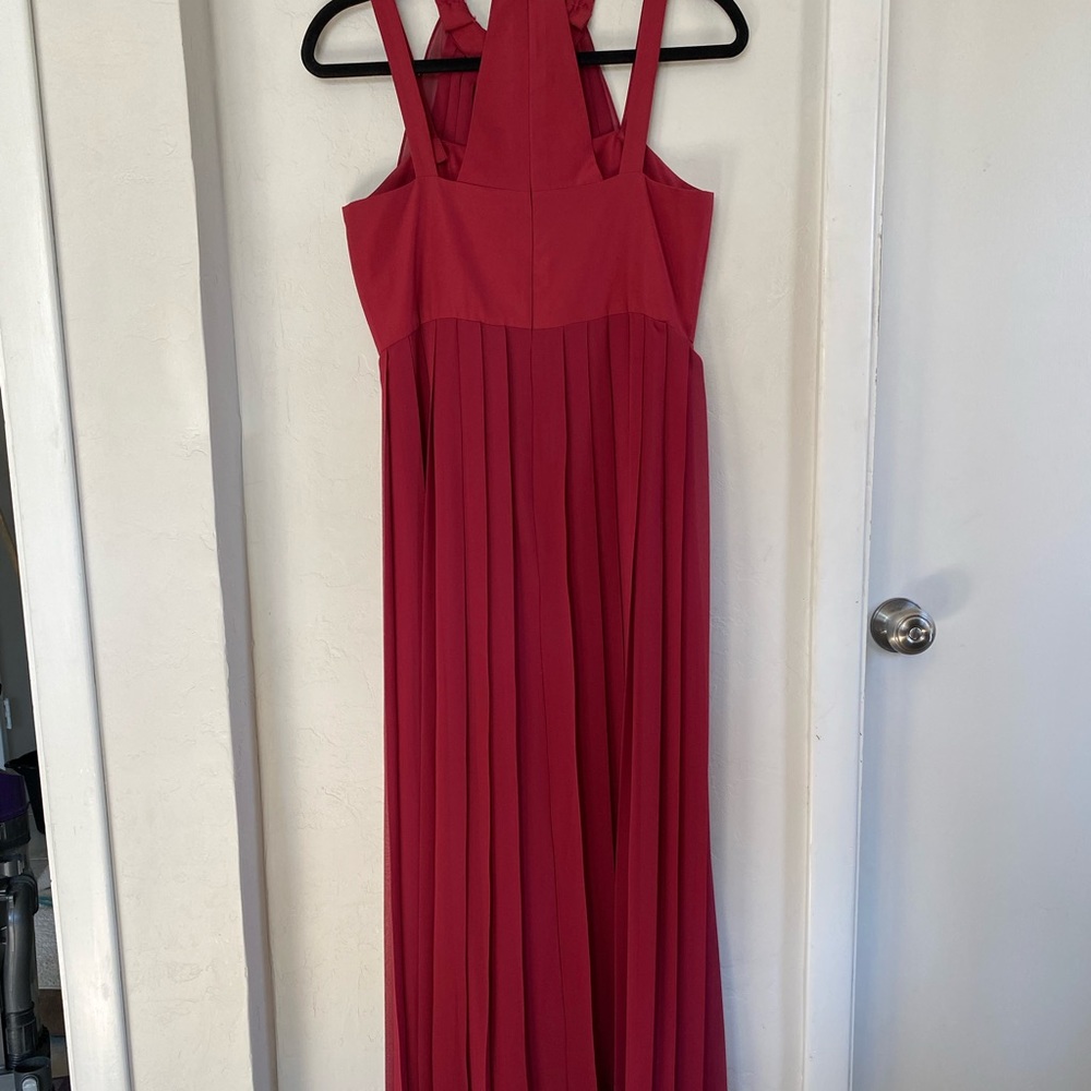 Bcbgeneration Red Floor Length Pleated Dress - image 3